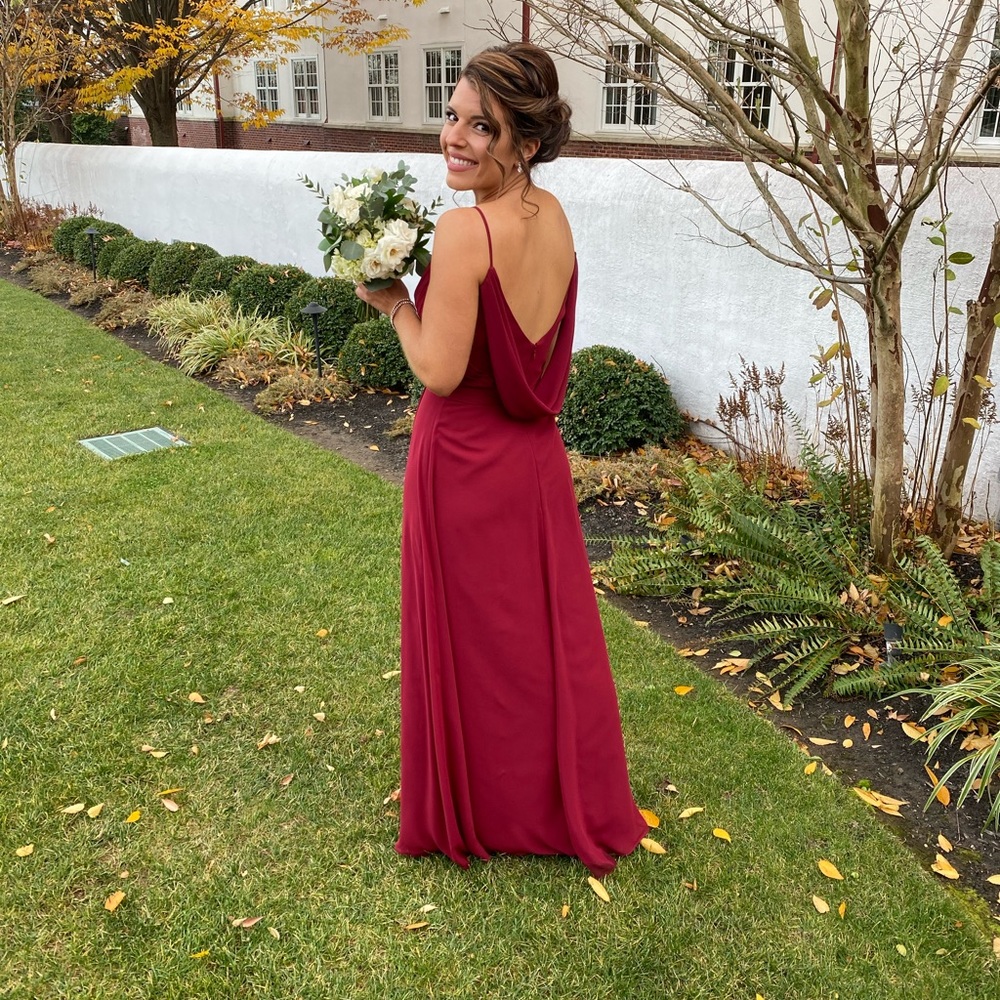 Maroon Beautiful Bridesmaid Dress 😻✨ - Picture 3 of 5